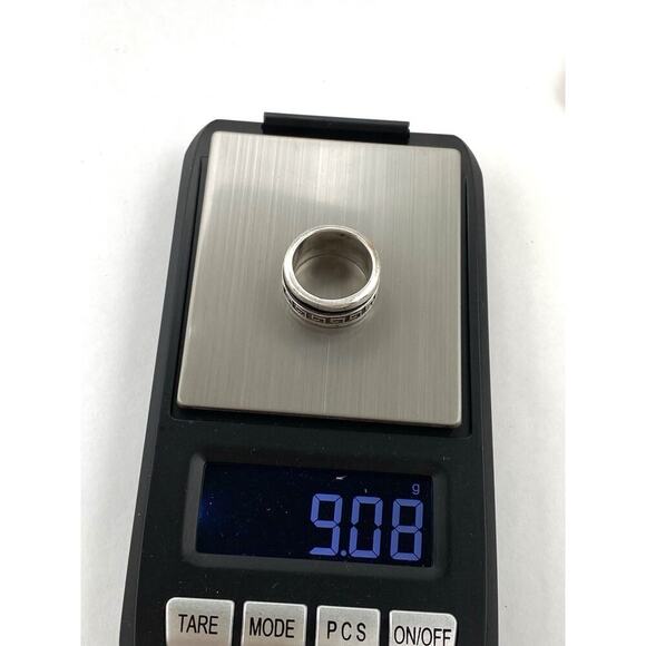 925 Sterling Silver Ring Spinner Greek Key Design Women’s 5.5 Artisan 9.08g - Picture 13 of 13